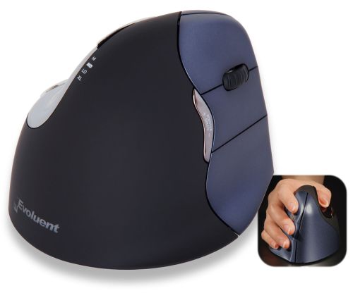 Ergonomisk trådlös mus - Evoluent VerticalMouse 4 Höger Trådlös